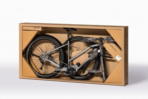 Opbouw nieuwe fiets uit doos